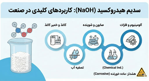سدیم هیدروکسید NaOH - سود سوزآور