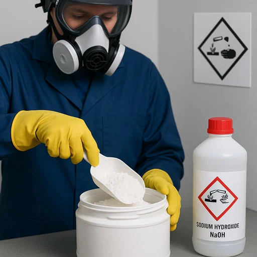 نکات ایمنی سدیم هیدروکسید در محیط کار